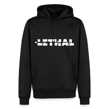 Lethal - Männer Premium Bio Hoodie - Schwarz - Vorne - Nico (187cm)