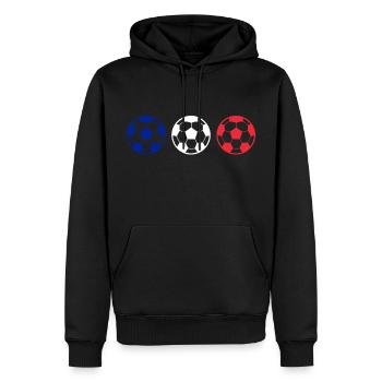 Fußballflagge von Frankreich Fußballfan - Männer Premium Bio Hoodie - Schwarz - Vorne - Nico (187cm)