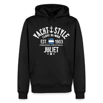 Yacht Style Ich liebe Romeo - Männer Premium Bio Hoodie - Schwarz - Vorne - Nico (187cm)
