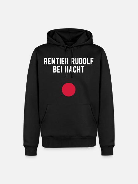 Reindeer Rudolf at night - Men’s Premium Organic Hoodie - black