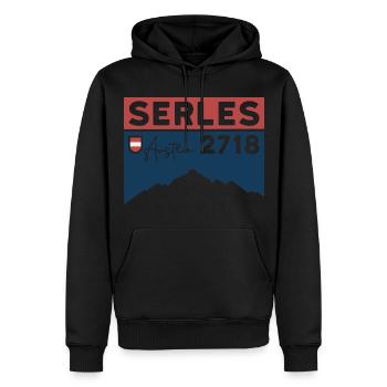 Serles Hike Innsbruck High Altar of Tyrol - Men’s Premium Organic Hoodie - black - Front - Nico (187cm)