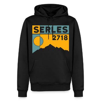 Serles Höhe Summit Hike Mountain Tour Stubai Valley - Sweat à capuche Premium bio Homme - noir - Devant - Nico (187cm)