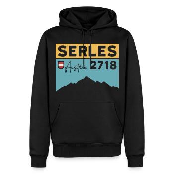 Serles Hike Innsbruck High Altar of Tyrol - Men’s Premium Organic Hoodie - black - Front - Nico (187cm)