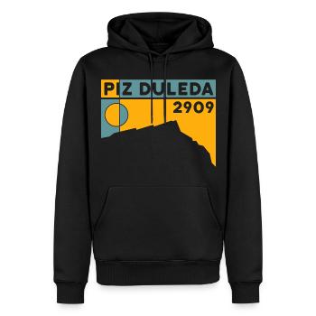 Piz Duleda Randonnée Escalade Souvenir Souvenir - Sweat à capuche Premium bio Homme - noir - Devant - Nico (187cm)