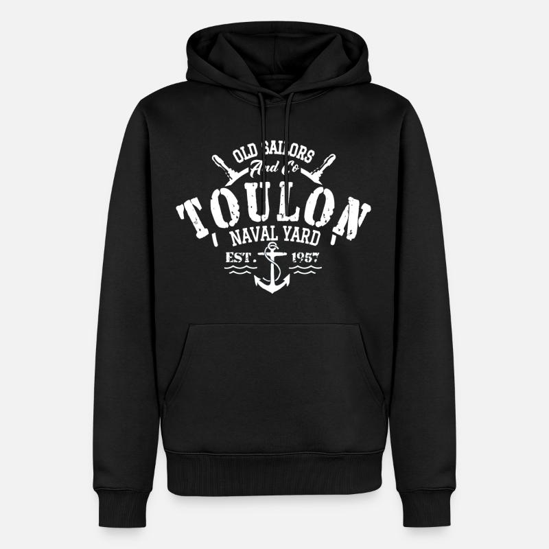 Old Sailors Toulon Naval Yard - Sweat à capuche Premium bio Homme - noir