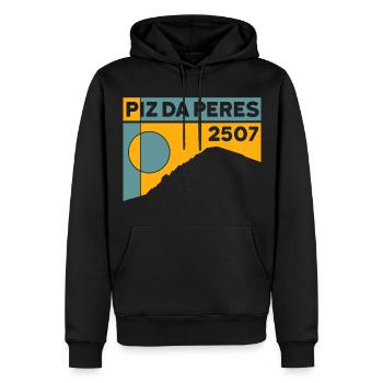Piz da Peres Dolomites Randonnée Escalade Souvenirs - Sweat à capuche Premium bio Homme - noir - Devant - Nico (187cm)