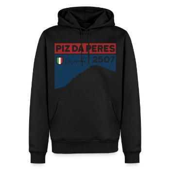 Piz da Peres Finisher Randonnée Dolomites - Sweat à capuche Premium bio Homme - noir - Devant - Nico (187cm)