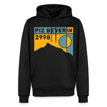 Piz Beverin, Randonnée, Ascension, Ski de randonnée, Souvenir - Sweat à capuche Premium bio Homme - noir - Devant - Nico (187cm)