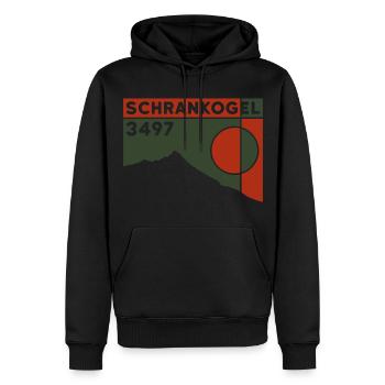 Schrankogel Tirol Hochtour Ski de Randonnée Traversée - Sweat à capuche Premium bio Homme - noir - Devant - Nico (187cm)