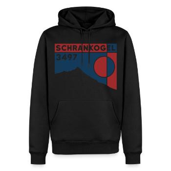 Schrankogel Berg Stubai Stubaital Hochtour Wandern - Männer Premium Bio Hoodie - Schwarz - Vorne - Nico (187cm)