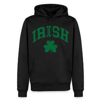 Irish Shamrock - Männer Premium Bio Hoodie - Schwarz - Vorne - Nico (187cm)
