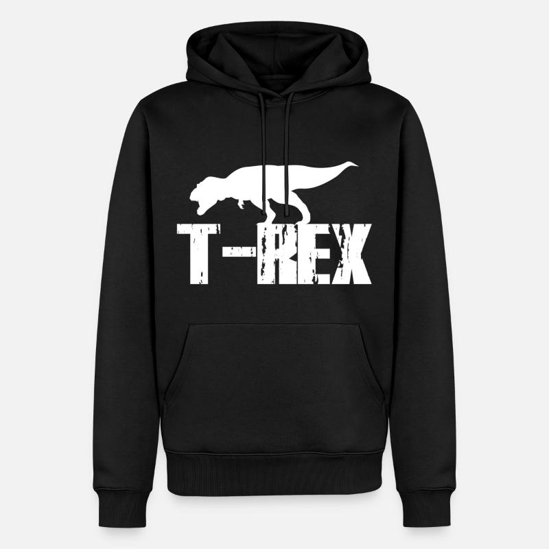 T Rex - Männer Premium Bio Hoodie - Schwarz