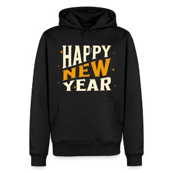 Bonne Année 2024 Réveillon du Nouvel An Célébration de la fête du Nouvel An - Sweat à capuche Premium bio Homme - noir - Devant - Nico (187cm)