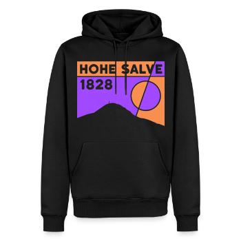 Hohe Salve Randonnée Sentier de randonnée Tyrol Kitzbühel - Sweat à capuche Premium bio Homme - noir - Devant - Nico (187cm)