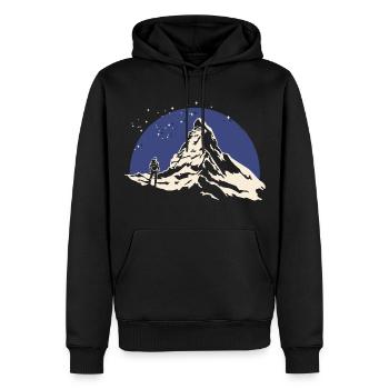 Matterhorn Wandern Wanderung Souvenir Zermatt - Männer Premium Bio Hoodie - Schwarz - Vorne - Nico (187cm)