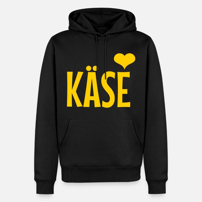 Käse - Männer Premium Bio Hoodie - Schwarz