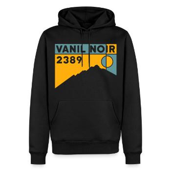 Tour Vanil Noir Besteigung Wanderung Umrundung - Männer Premium Bio Hoodie - Schwarz - Vorne - Nico (187cm)