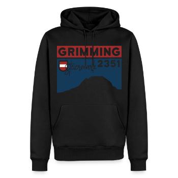 High Grimming Finisher Altitude Hike Dachstein - Sweat à capuche Premium bio Homme - noir - Devant - Nico (187cm)