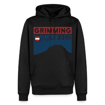 High Grimming Finisher Altitude Hike Dachstein - Sweat à capuche Premium bio Homme - noir - Devant - Nico (187cm)