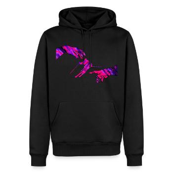 Ski - Sweat à capuche Premium bio Homme - noir - Devant - Nico (187cm)
