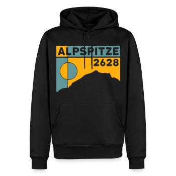 Alpspitze Tour Höhe Wanderung Klettersteig Bayern - Männer Premium Bio Hoodie - Schwarz - Vorne - Nico (187cm)
