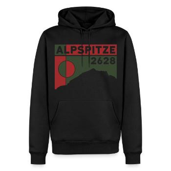 Alpspitze Höhe Randonnée via ferrata Nesselwang - Sweat à capuche Premium bio Homme - noir - Devant - Nico (187cm)