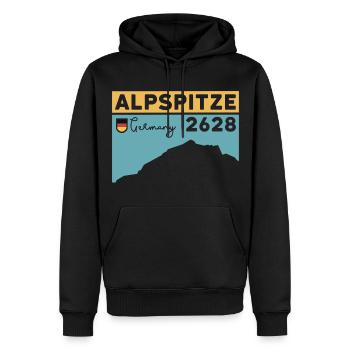 Alpspitze Höhe Randonnée via ferrata Nesselwang - Sweat à capuche Premium bio Homme - noir - Devant - Nico (187cm)