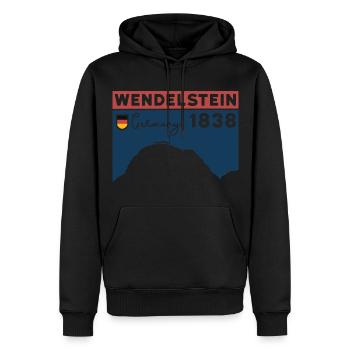 Wendelstein Finisher Hike Hiking Climbing - Men’s Premium Organic Hoodie - black - Front - Nico (187cm)