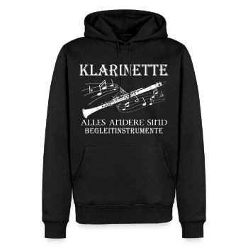 Klarinette - Männer Premium Bio Hoodie - Schwarz - Vorne - Nico (187cm)