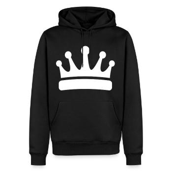 crown - Men’s Premium Organic Hoodie - black - Front - Nico (187cm)