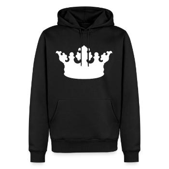crown - Men’s Premium Organic Hoodie - black - Front - Nico (187cm)