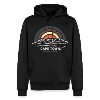Cape Town Kapstadt Südafrika Table Mountain - Männer Premium Bio Hoodie - Schwarz - Vorne - Nico (187cm)