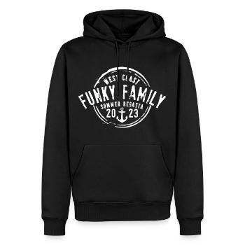 Funky Family summer regatta 2023 - Men’s Premium Organic Hoodie - black - Front - Nico (187cm)