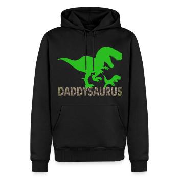 Papa prähistorisch Dinosaurier Neugeborenes Geschenk - Männer Premium Bio Hoodie - Schwarz - Vorne - Nico (187cm)