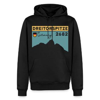 Dreitorspitze Söllerpass Überschreitung Wandern - Männer Premium Bio Hoodie - Schwarz - Vorne - Nico (187cm)