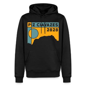 Piz Ciavazes Escalade Randonnée Dolomites Cadeau - Sweat à capuche Premium bio Homme - noir - Devant - Nico (187cm)