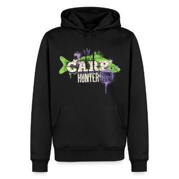 Karpfen Carp Hunter Angeln Angler Fisch Graffiti - Männer Premium Bio Hoodie - Schwarz - Vorne - Nico (187cm)