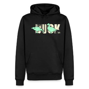 Ente Vogel - Männer Premium Bio Hoodie - Schwarz - Vorne - Nico (187cm)