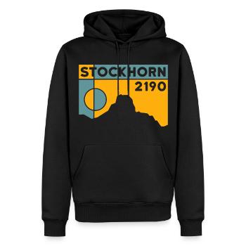 Stockhorn Wandern Berner Oberland Thun Wanderung - Männer Premium Bio Hoodie - Schwarz - Vorne - Nico (187cm)