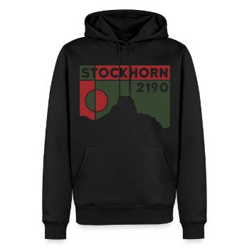 Stockhorn - Men’s Premium Organic Hoodie - black - Front - Nico (187cm)