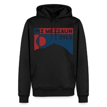 Piz Mezzaun Ski Tour Mountain Tour Hike Souvenirs - Sweat à capuche Premium bio Homme - noir - Devant - Nico (187cm)
