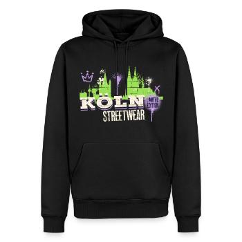 Köln Skyline Stadt Deutschland Cologne Graffiti - Männer Premium Bio Hoodie - Schwarz - Vorne - Nico (187cm)