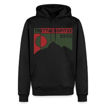 Trettachspitze Überschreitung Bergtour Wandern - Männer Premium Bio Hoodie - Schwarz - Vorne - Nico (187cm)