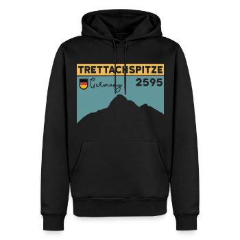 Trettachspitze Überschreitung Bergtour Wandern - Männer Premium Bio Hoodie - Schwarz - Vorne - Nico (187cm)