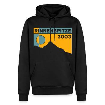 Rinnenspitze Berg Wanderung Klettersteig Stubaital - Männer Premium Bio Hoodie - Schwarz - Vorne - Nico (187cm)