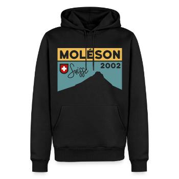 Moléson Wanderung wandern Fribourg Andenken - Männer Premium Bio Hoodie - Schwarz - Vorne - Nico (187cm)