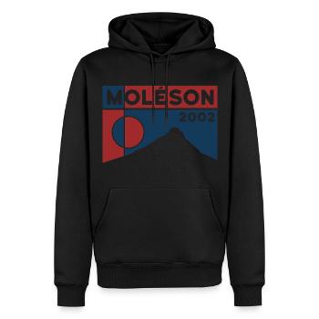 Moléson Wanderung Trail Wandern Fribourg Andenken - Männer Premium Bio Hoodie - Schwarz - Vorne - Nico (187cm)