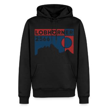 Lobhörner Hike Crossing Topo Ski Tour - Sweat à capuche Premium bio Homme - noir - Devant - Nico (187cm)