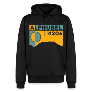 Alphubel High Tour, Tour De Montagne, Tour, Souvenir, Souvenir - Sweat à capuche Premium bio Homme - noir - Devant - Nico (187cm)