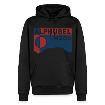Ascension de l’Alphubel avec guide de montagne Route Zermatt - Sweat à capuche Premium bio Homme - noir - Devant - Nico (187cm)